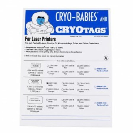 Diversified Biotech Cryo-Babies, Laser, 1.5ml, White, 1700/pk, 1700PK 247127